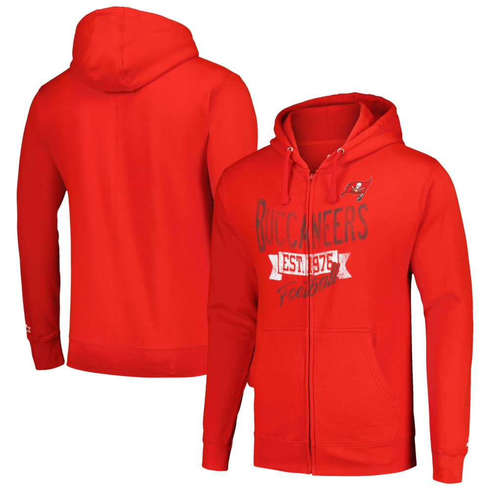 Tampa Bay Buccaneers Starter Domestic Post Season Full-Zip Hoodie - Red Hoodies
