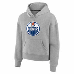 Edmonton Oilers Fanatics Women's Essential Hoodie - Heather Gray | US 2001332988
