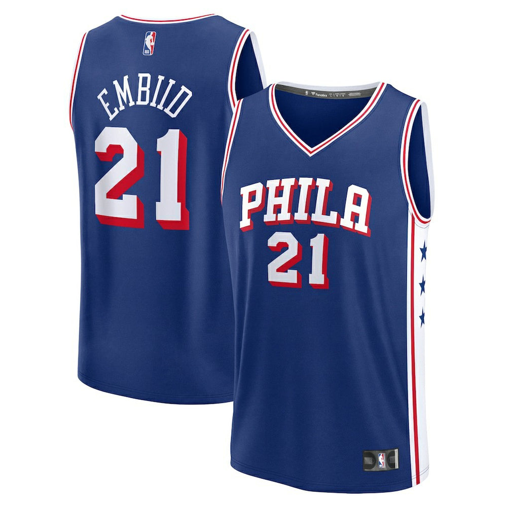Joel Embiid Philadelphia 76ers Fast Break Replica Jersey Icon Edition Royal - Fanatics