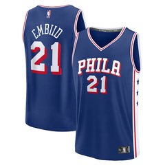 Joel Embiid Philadelphia 76ers Fast Break Replica Jersey Icon Edition Royal - Fanatics