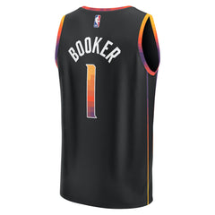 Devin Booker Phoenix Suns Fast Break Replica Player Jersey Statement Edition Black - Fanatics