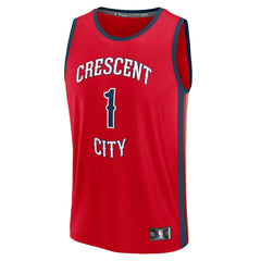Zion Williamson New Orleans Pelicans Fast Break Replica Player Jersey Statement Edition Red - Fanatics