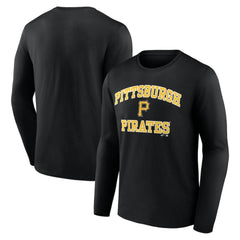 Pittsburgh Pirates Logo Athletic Heart & Soul Long Sleeve T-Shirt - Black T-shirts