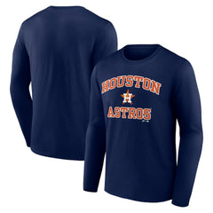 Houston Astros Logo Athletic Heart & Soul Long Sleeve T-Shirt - Navy T-shirts