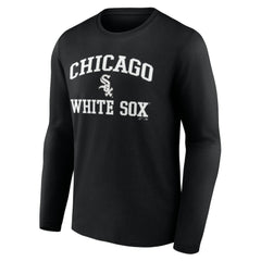 Chicago White Sox Logo Athletic Heart & Soul Long Sleeve T-Shirt - Black T-shirts