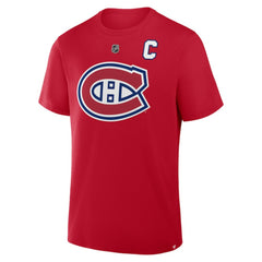 Nick Suzuki Montreal Canadiens Fanatics Authentic Stack Name & Number T-Shirt - Red | US 2001342075