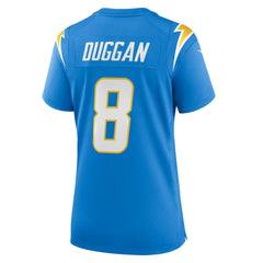 Max Duggan Los Angeles Chargers Women's Team Game Jersey - Powder Blue Jerseys