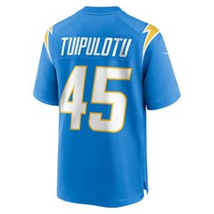 Tuli Tuipulotu Los Angeles Chargers Team Game Jersey - Powder Blue Jerseys