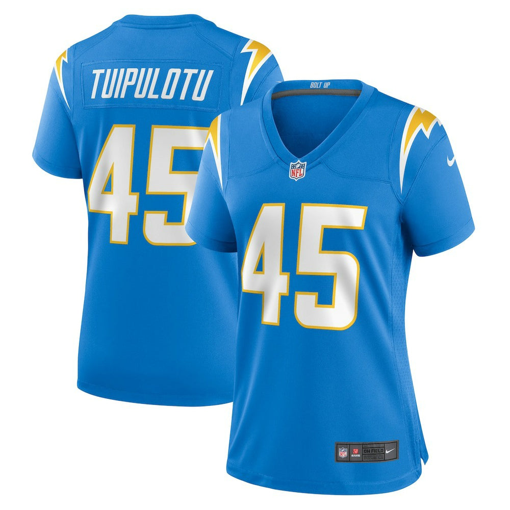 Tuli Tuipulotu Los Angeles Chargers Women's Team Game Jersey - Powder Blue Jerseys
