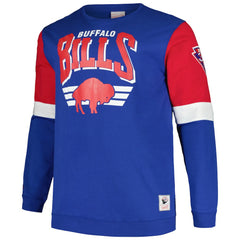 Buffalo Bills Big & Tall Fleece Pullover Sweatshirt - Royal Pullover