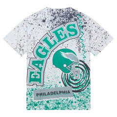 Philadelphia Eagles Big & Tall Allover Print T-Shirt - White T-shirts