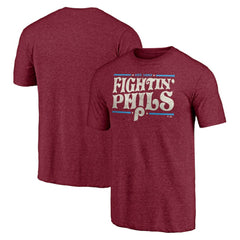 Philadelphia Phillies Hometown Collection Fightin' Phils Tri-Blend T-Shirt - Burgundy T-shirts