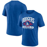 Los Angeles Dodgers Badge of Honor Tri-Blend T-Shirt - Heather Royal T-shirts