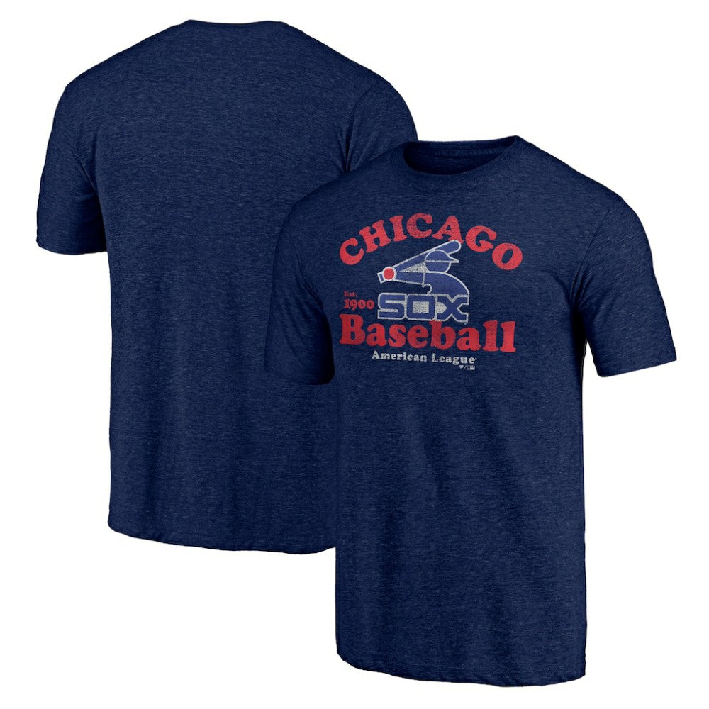 Chicago White Sox Cooperstown Collection Our Game Tri-Blend T-Shirt - Heather Navy T-shirts