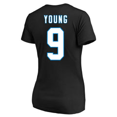 Bryce Young Carolina Panthers Women's Plus Size Fair Catch Name & Number Scoop Neck T-Shirt - Black T-shirts