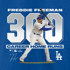 Freddie Freeman Los Angeles Dodgers Fanatics 300 Career Home Runs T-Shirt - Royal T-shirts