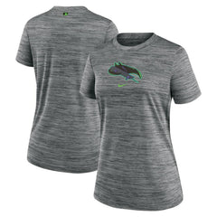 Tampa Bay Rays Nike Women's 2024 City Connect Authentic Collection Velocity Performance T-Shirt - Charcoal T-shirts