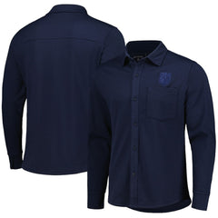 USMNT Antigua Streamer Diamond Button-Up Shacket Navy