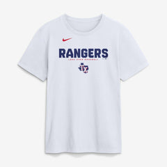 Texas Rangers Nike Bold Team Name T-Shirt - White T-shirts