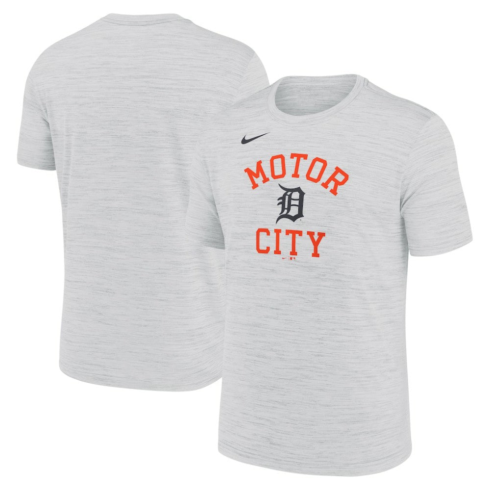 Detroit Tigers Nike Velocity Team Phrase Dri-FIT T-Shirt - Ash T-shirts