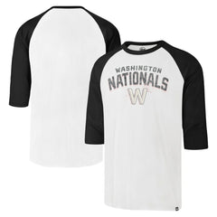 Washington Nationals '47 City Connect Crescent Franklin Raglan 3/4-Sleeve T-Shirt - Cream T-shirts