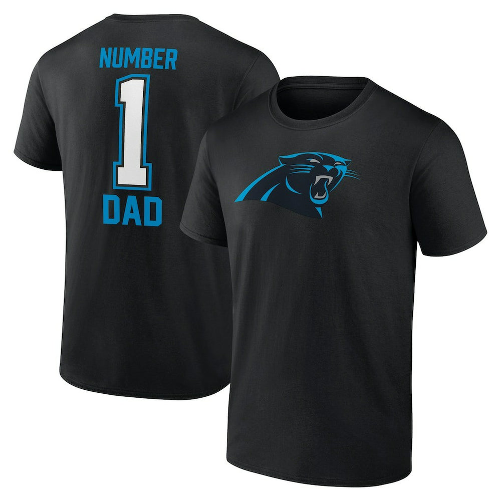 Carolina Panthers Father's Day T-Shirt - Black T-shirts
