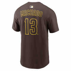 Manny Machado San Diego Padres Nike Name & Number T-Shirt - Brown T-shirts