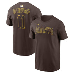 Yu Darvish San Diego Padres Nike Name & Number T-Shirt - Brown T-shirts