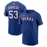 Adolis Garcia Texas Rangers Nike Name & Number T-Shirt - Royal T-shirts