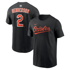 Gunnar Henderson Baltimore Orioles Nike Name & Number T-Shirt - Black T-shirts