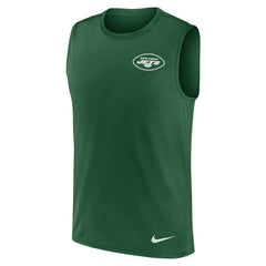 New York Jets Large Logo Lightweight Dri-FIT Muscle Tank Top - Green Tops