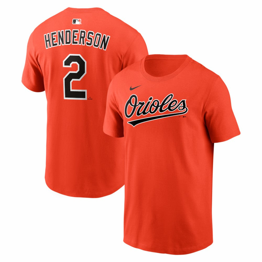 Gunnar Henderson Baltimore Orioles Nike Name & Number T-Shirt - Orange T-shirts