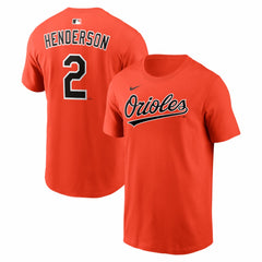 Gunnar Henderson Baltimore Orioles Nike Name & Number T-Shirt - Orange T-shirts