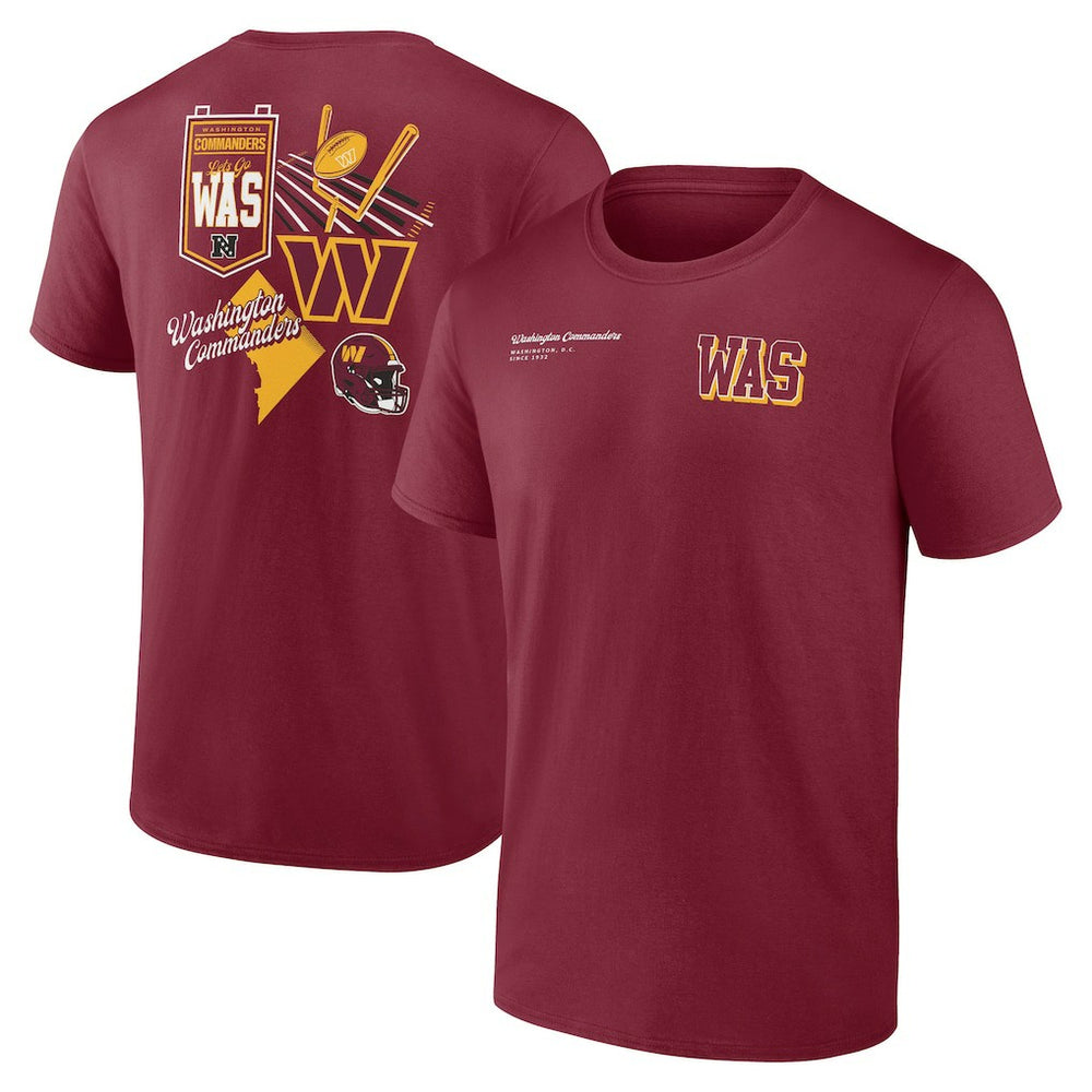 Washington Commanders Split Zone T-Shirt - Burgundy T-shirts