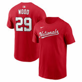 James Wood Washington Nationals Nike Home Name & Number T-Shirt - Red T-shirts