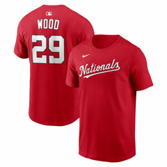 James Wood Washington Nationals Nike Home Name & Number T-Shirt - Red T-shirts