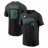Jason Giambi Athletics Nike Cooperstown Collection Name & Number T-Shirt - Black T-shirts