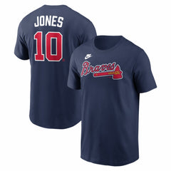 Chipper Jones Atlanta Braves Nike Cooperstown Collection Name & Number T-Shirt - Navy T-shirts