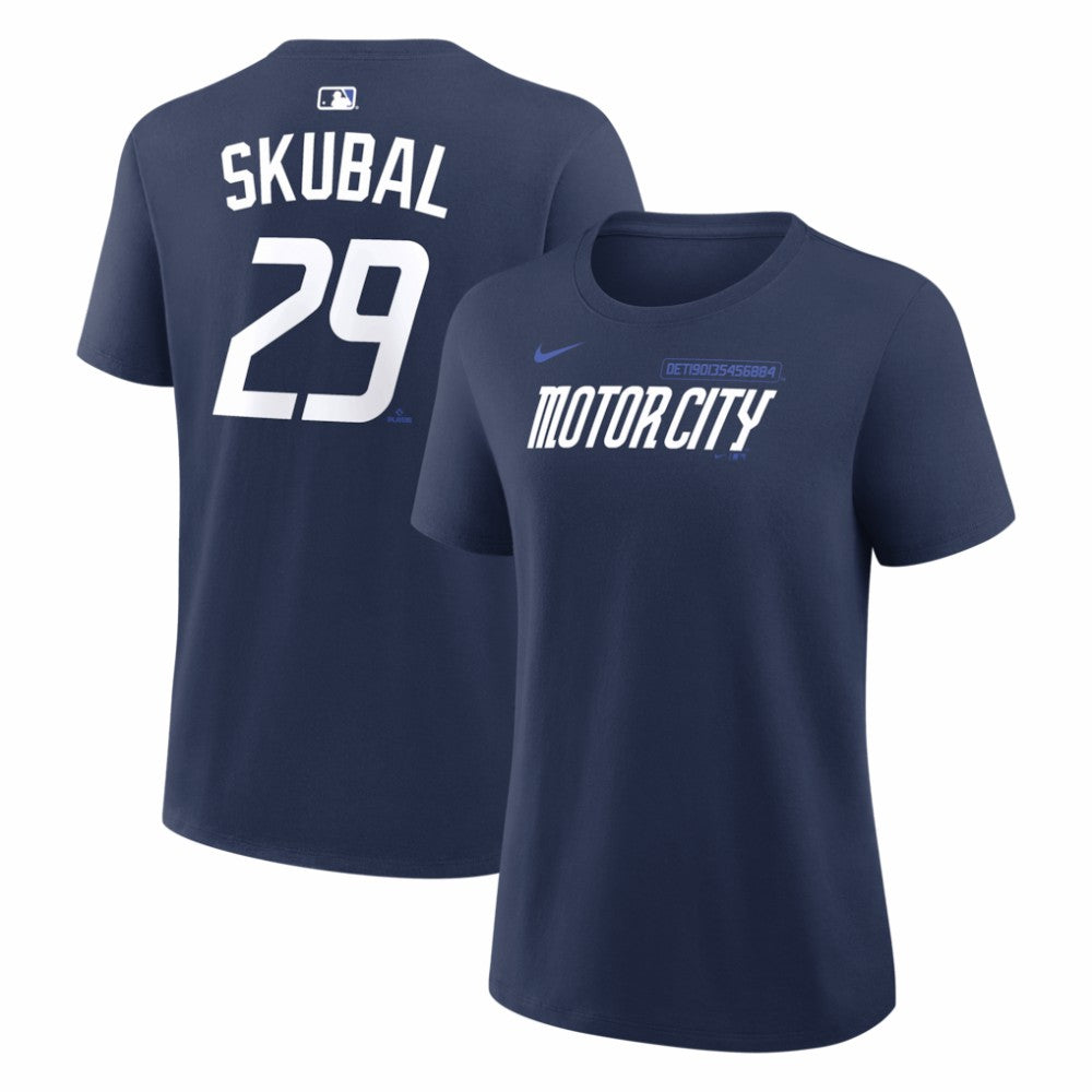 Tarik Skubal Detroit Tigers Nike Women's City Connect Name & Number T-Shirt - Navy T-shirts