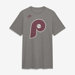 Philadelphia Phillies Nike Cooperstown Logo Tri-Blend T-Shirt - Heather Charcoal T-shirts