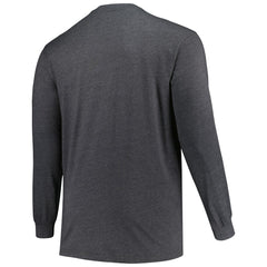 Tampa Bay Buccaneers Profile Big & Tall Throwback Long Sleeve T-Shirt - Heather Charcoal T-shirts