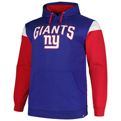 New York Giants Profile Big & Tall Trench Battle Pullover Hoodie - Royal Hoodies