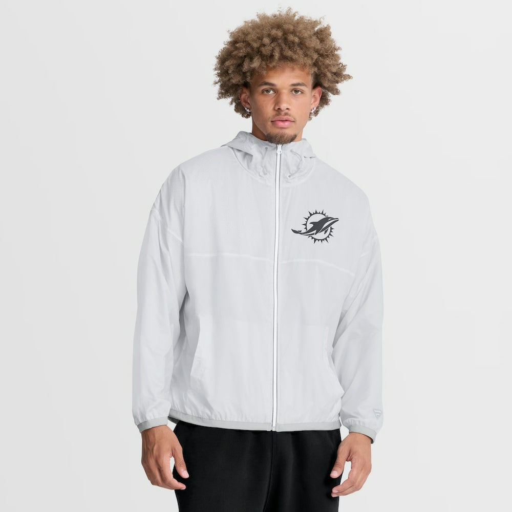 Miami Dolphins Type Play Down Full-Zip Jacket - White Jackets