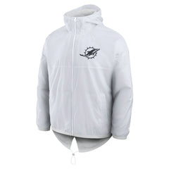 Miami Dolphins Type Play Down Full-Zip Jacket - White Jackets