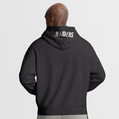 Las Vegas Raiders Oversized Type Play Location Hoodie - Black Hoodies