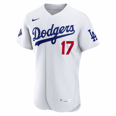 Shohei Ohtani Los Angeles Dodgers Nike Home Authentic Sponsor Patch Jersey - White Jerseys