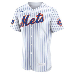 New York Mets Nike Home Sponsor Patch Authentic Jersey - White Jerseys
