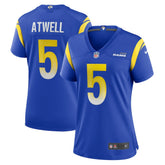 Tutu Atwell Los Angeles Rams Women's Home Game Jersey - Royal Jerseys