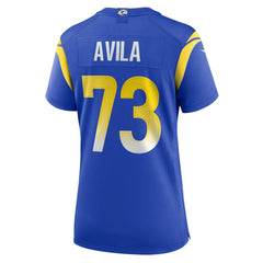 Steve Avila Los Angeles Rams Women's Home Game Jersey - Royal Jerseys