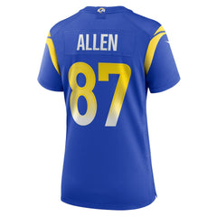 Davis Allen Los Angeles Rams Women's Home Game Jersey - Royal Jerseys